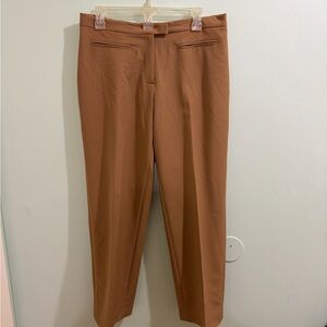 Woman’ Brown Straight Leg Flat front Pants Size 10
